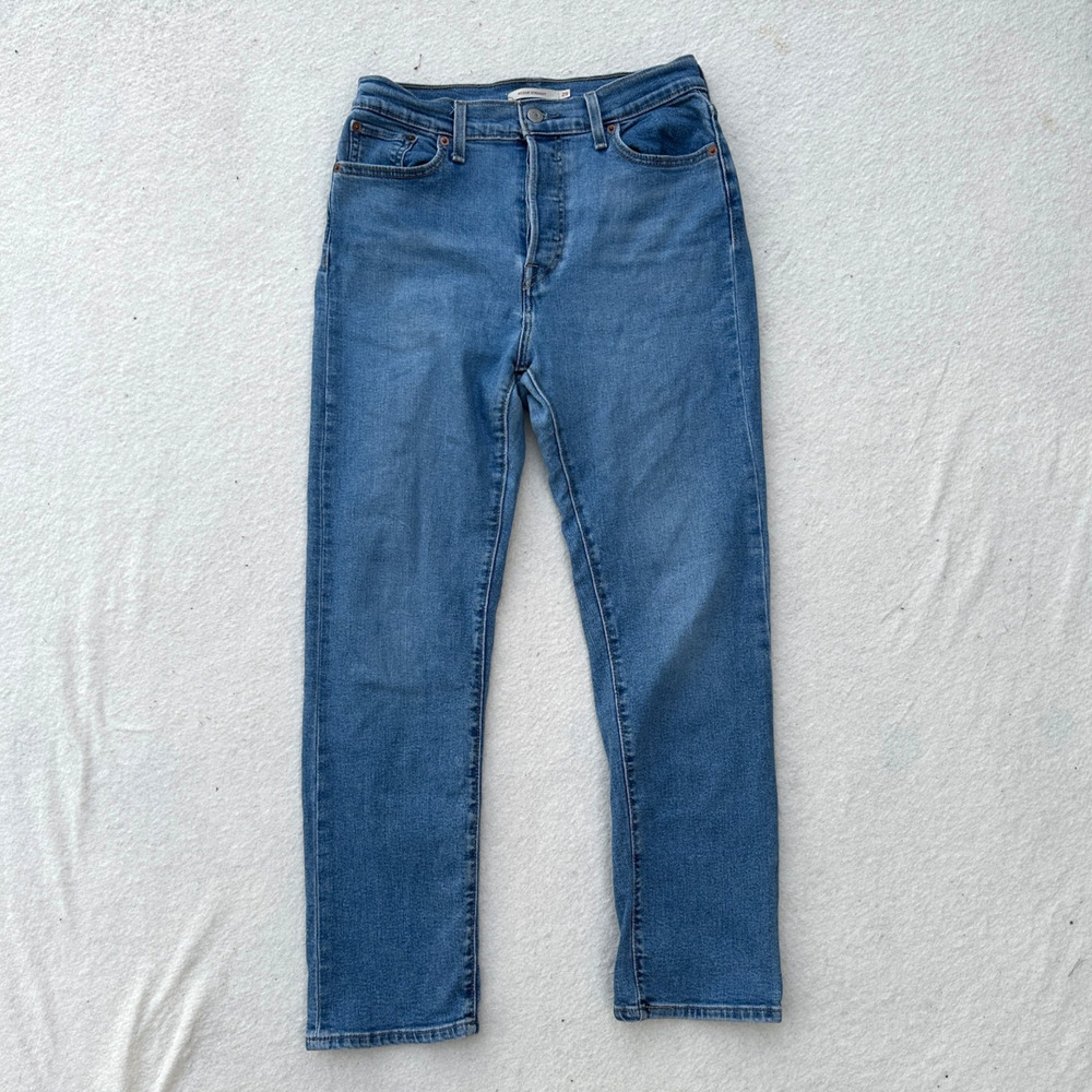 Levi's Wedgie Straight Jeans Women's Size 29 Blue High Raise Denim Pants